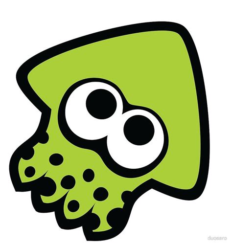 Squid By Duosero Splatoon Kids Stickers Green Sticker