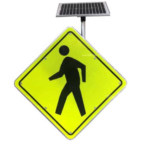 Solar Led Pedestrian Sign 30 With 8 Leds