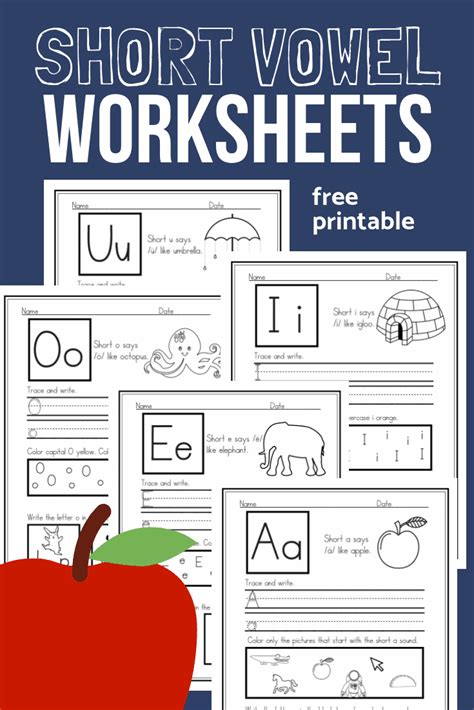 5 Free Printable Worksheets For Short Vowel Sound Practice Homeschool