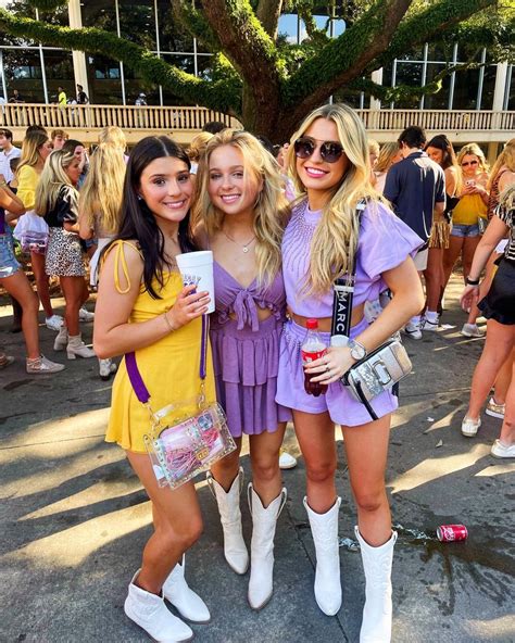 College Game Day Outfits Lsu Game Day Outfit Ideas In 2023 College Gameday Outfits Tcu