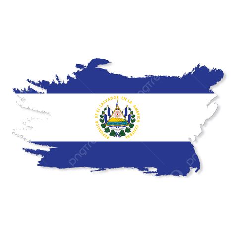 Bandera De El Salvador En Vector Libre De Trazo De Pincel Png El Salvador Bandera Salvadore A