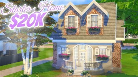 20k Starter Home Speed Build The Sims 4 Budget Challenge Youtube
