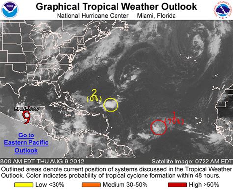 A hurricane track will only appear if there is an active storm in the atlantic or eastern pacific regions. NOAA Revises 2012 Hurricane Forecast