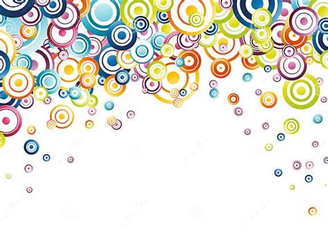 Abstract Background Full Of Rainbow Circles Stock Vector Illustration