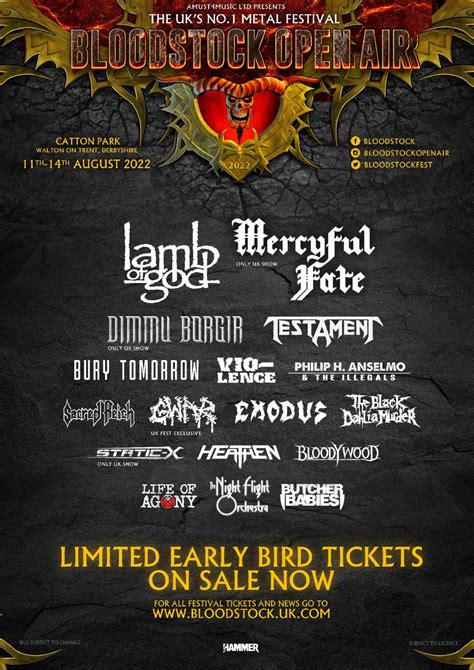 Bloodstock 2022 Launches With 17 Bands Announced • Totalrock