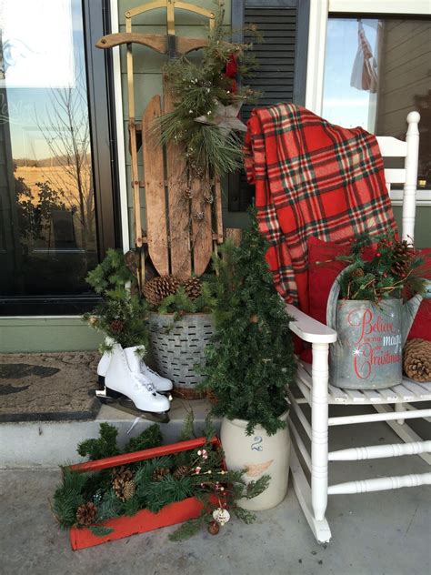 Front Porch Christmas Decor Country Christmas Decorations Farmhouse