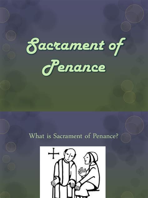 Sacrament Of Penance Penance Confession Religion