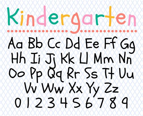 Kindergarten Font Svg Ttf Files Kids Font Baby Font School Etsy Canada