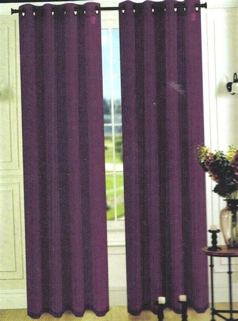 1 Pcs Plum Purple Faux Silk Panel Window Curtain 8