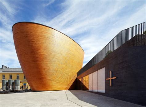 A Curved Wooden Chapel In A Northern Square Architect Magazine Wood