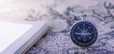Premium Photo Compass On Map Background Travel Geographic Navigation