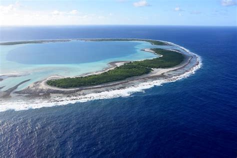 The Sweeping Ring Shaped Atoll Of Anuanurunga In French Polynesia Is A