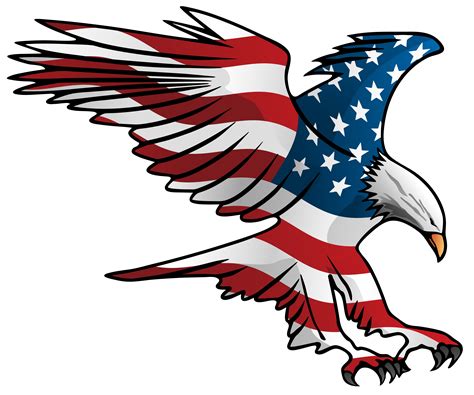 Patriotic Flying American Flag Eagle Vector Illustration Vector Art At Vecteezy