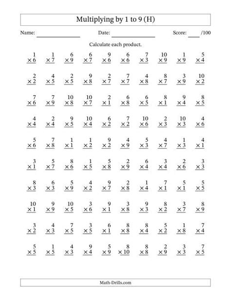 Addition subtraction multiplication division geometry word problems. 100 Vertical Questions -- Multiplication Facts -- 1-9 by 1-10 (H)