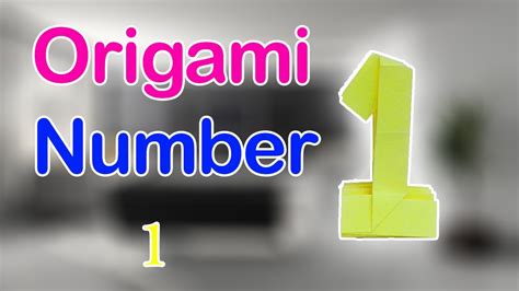 Origami Number 1 How To Make Origami Number 1 Youtube