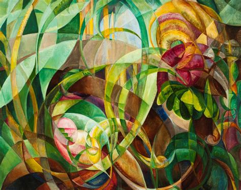 Abstract Geometric Painting Of Plants 2 By Mary Swanzy Art Collection