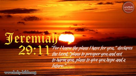 Bible Verse Of The Day Jeremiah 2911 Holy Bible