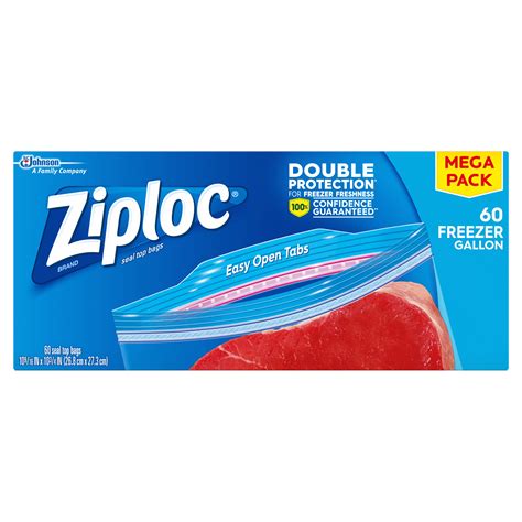 Ziploc Freezer Bags 1 Gallon 60 Ct