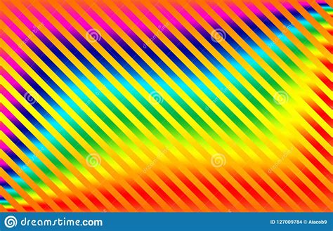 Diagonal Gradient Rainbow Stripes With Orange Background Stock