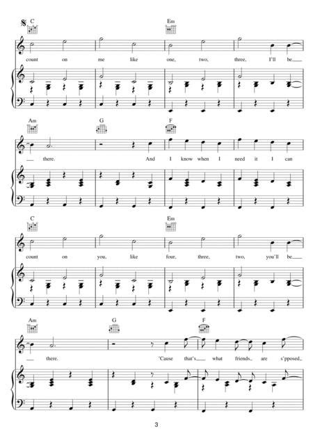 Count On Me By Bruno Mars Digital Sheet Music For Pianovocalguitar