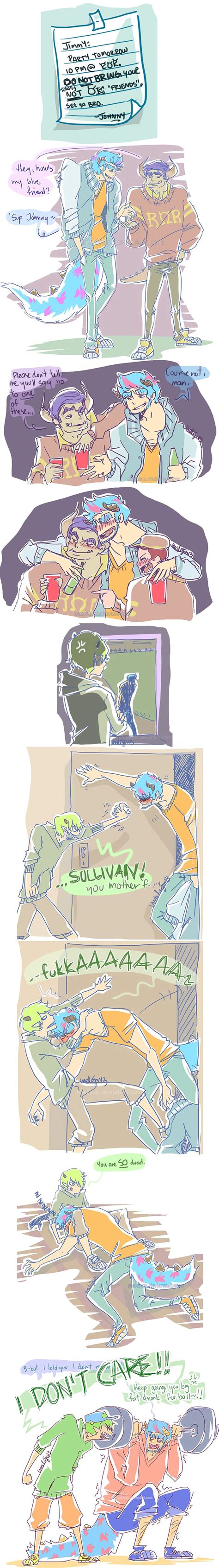 MU In Which Sulley Infuriates Mike By Makiyan On DeviantArt