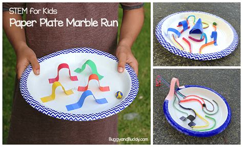 Stem Challenge For Kids Design A Paper Plate Marble Maze Buggy And Buddy
