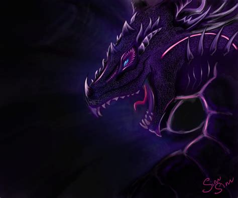 Black And Purple Dragons