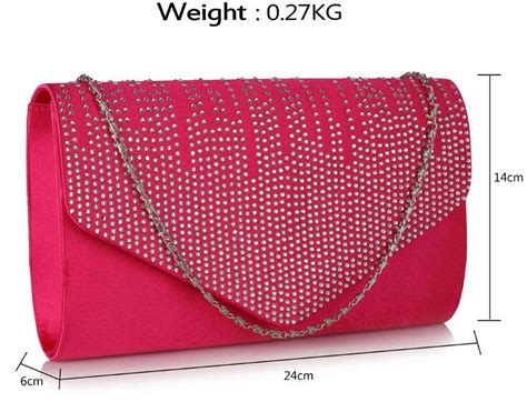 Wholesale Pink Crystal Satin Clutch With Giant Bow And Diamante Brooch