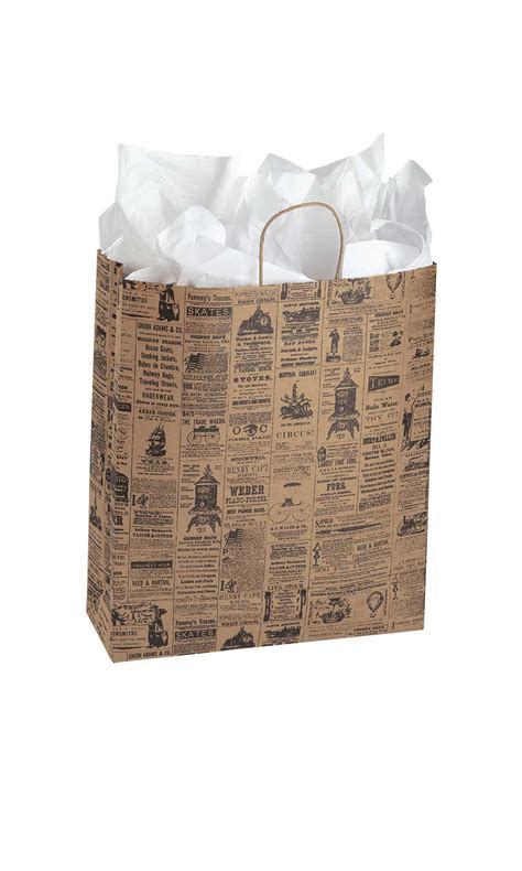 Jumbo Newsprint Wholesale Kraft Paper Shopping Bags Store Supply