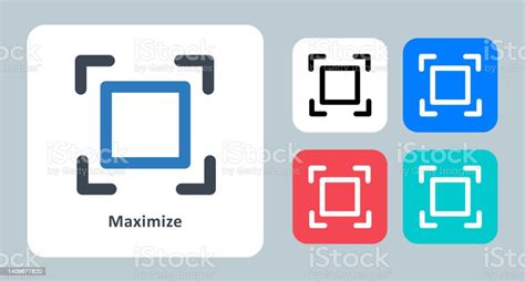 Maximize Icon Vector Illustration Maximize Expand Fullscreen Enlarge