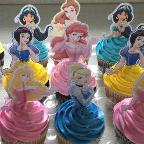 Printable Disney Princess Cupcake Toppers Cupcake Picks Etsy