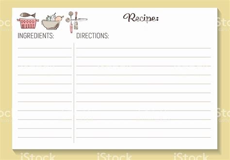 Free Fillable Recipe Cards Washfer