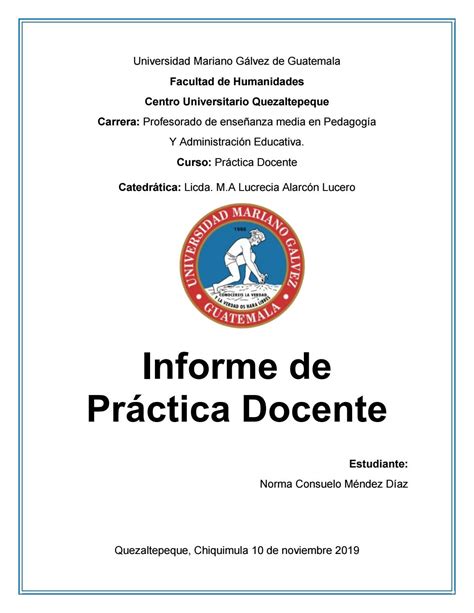 Informe Final De Práctica Docente By Norma Méndez Issuu