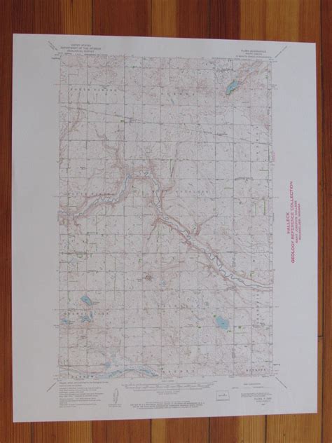 Flora North Dakota 1959 Original Vintage Usgs Topo Map 1959 Mappa