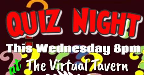 Our First Live Wednesday Quiz Night