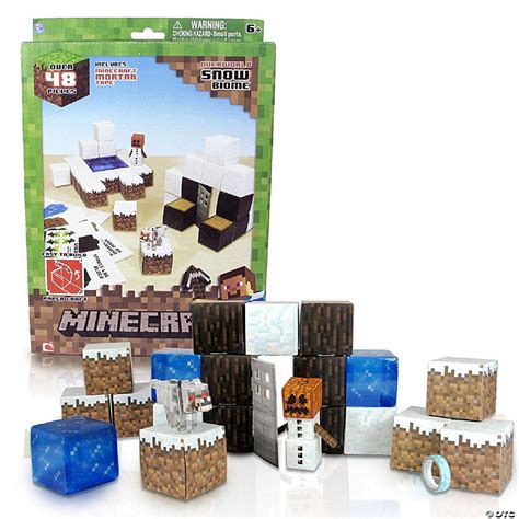 Minecraft Papercraft Overworld Snow Biome Build Set Oriental Trading
