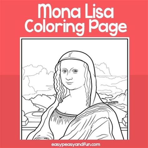 Free mona lisa coloring pages simple line art printable for kids and adults. Mona Lisa Coloring Page - Easy Peasy and Fun Membership ...