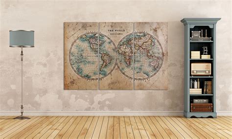 Large Wall Map Of The World Map Gambaran