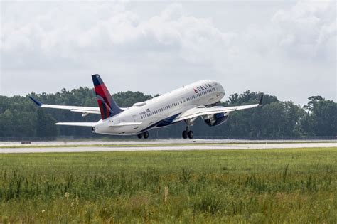 Delta Airbus A220 Departing Mobile On Its Maiden Flight Image Airbus