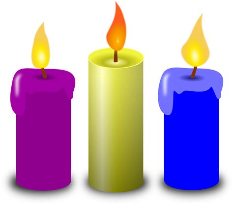 Colored Candles Vector Clipart Image Free Stock Photo Public Domain