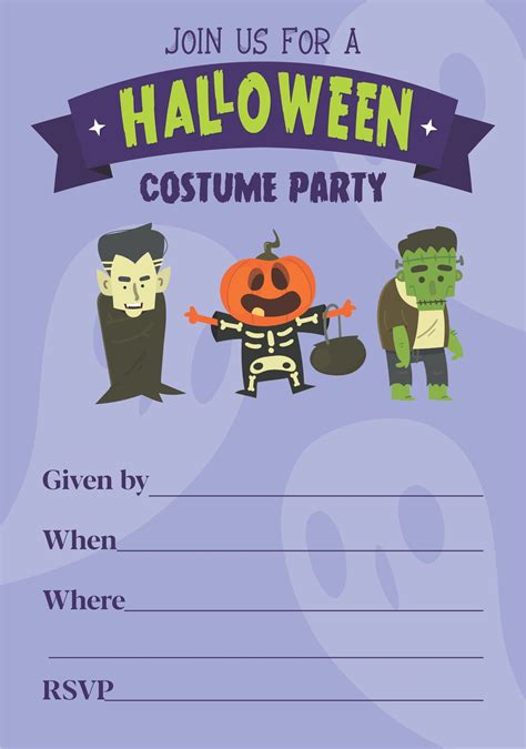 6 Best Free Printable Blank Halloween Invitations