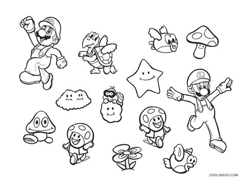 Mario Bros Kleurplaten Gratis Printen Voor Kinderen