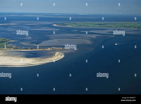 Aerial Photo Of The North Sea Islands Of Foehr And Amrum Tidal Flats