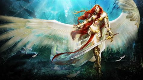 Pretty Art Wings Angel Beautiful Woman Guardian Angel Fantasy