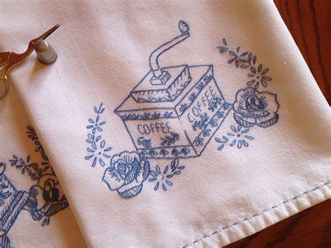 Wandas Tea Towels Tea Towels Embroidery Embroidery Patterns