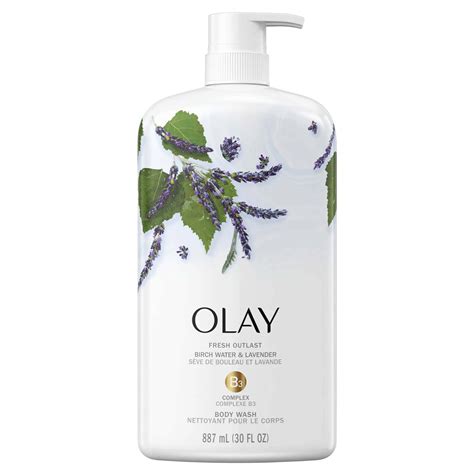 Olay Fresh Outlast Body Wash Birch Water And Lavender 30 Fl Oz Female