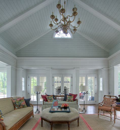 Vaulted Ceiling With Drywall Beams And Shiplap Vaulted Ceiling Living