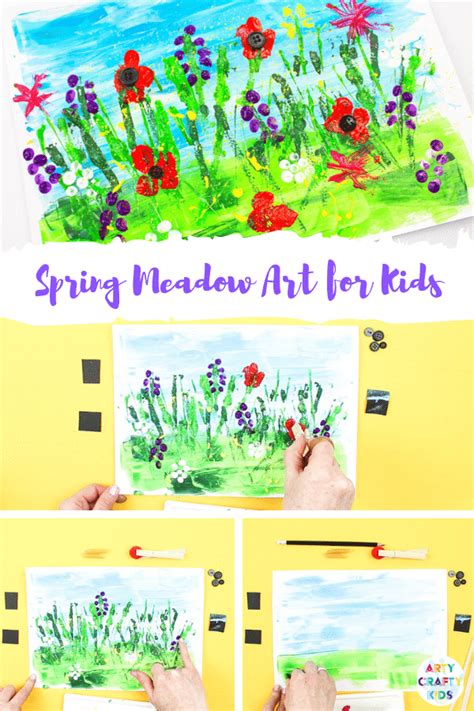 Spring Meadow Painting For Kids Arty Crafty Kids