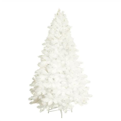 Ge 75 Ft Pre Lit Flocked White Artificial Christmas Tree With 500