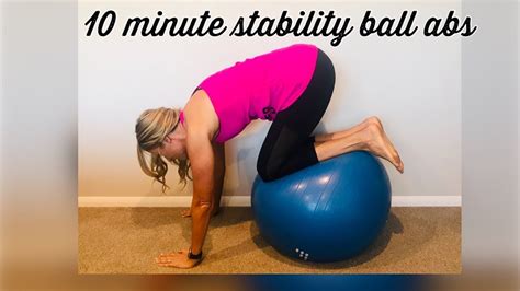 10 Minute Ab Workout On Stability Ball Youtube